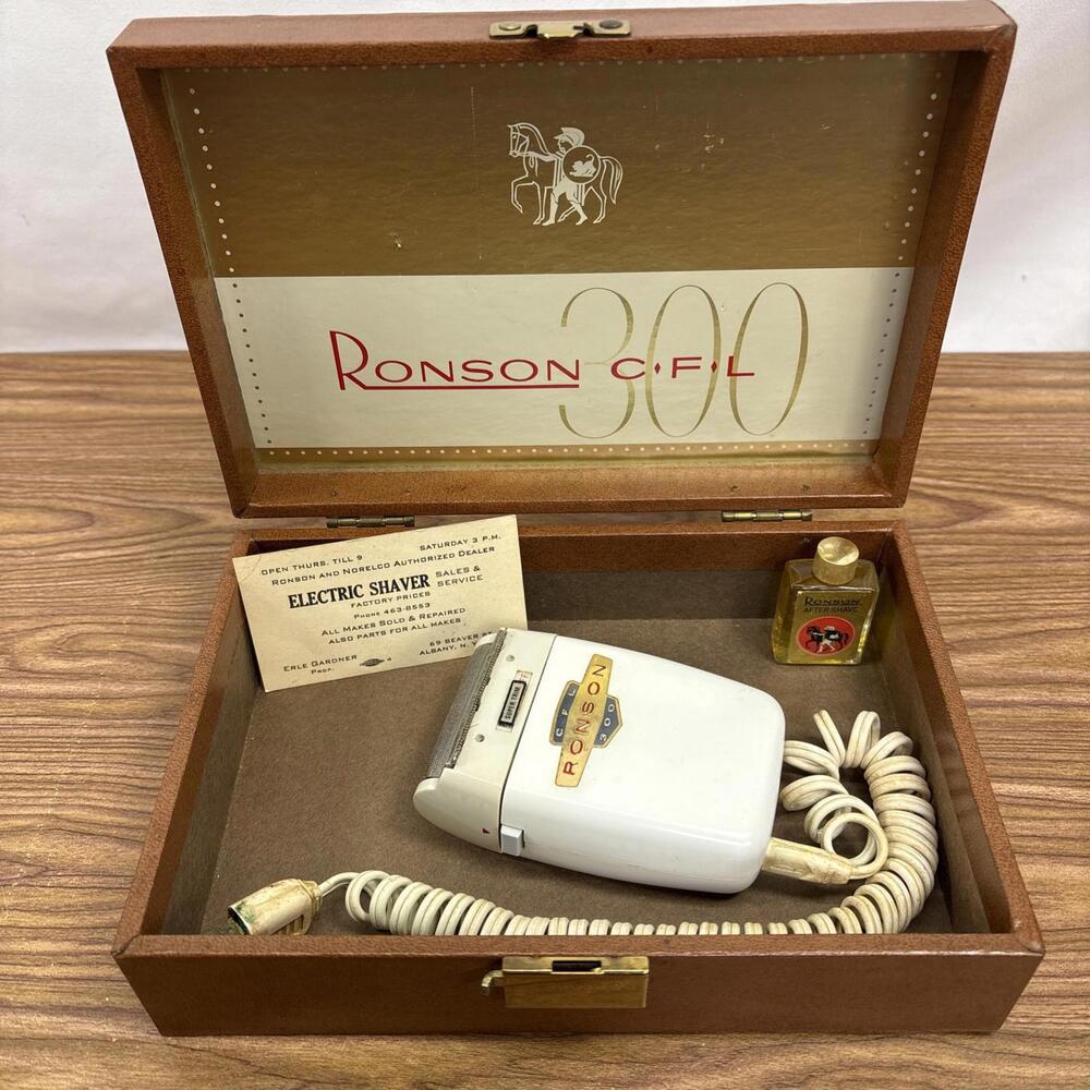 Vintage Ronson CFL 300 Shaver Electric Razor with Box - Still Works